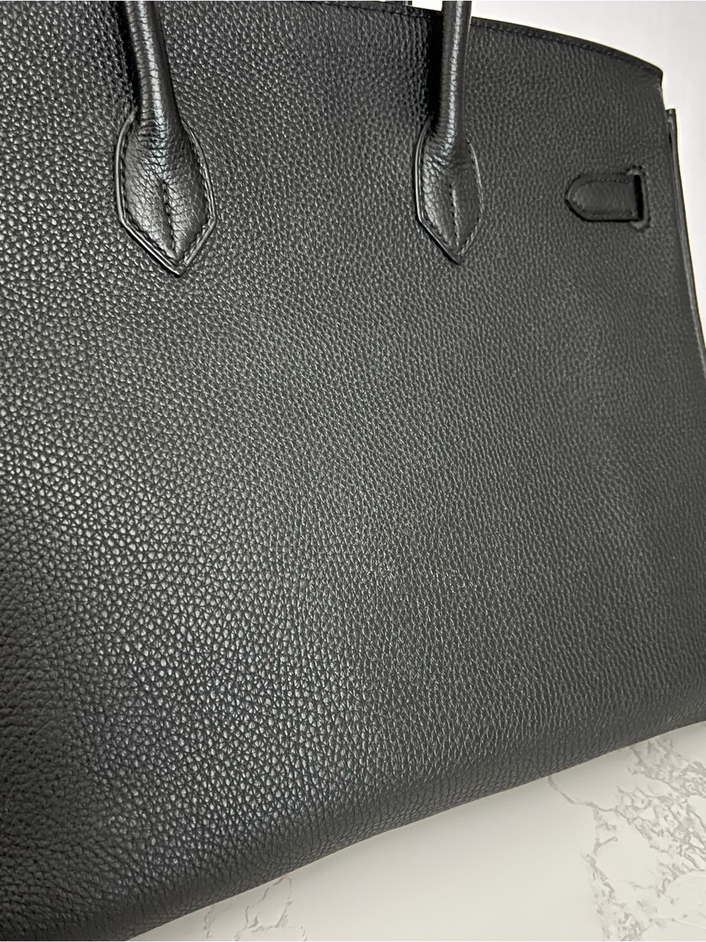 SOLD Hermes Black Birkin 35 in Noir Togo Leather With Palladium Hardware - Picture 6 of 16